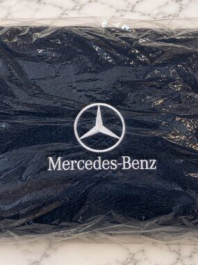 Mercedes-Benz Embroidered Navy Travel Blanket | Kanata | New With Tags
